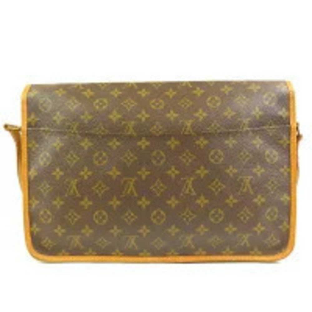 Louis Vuitton Brown Shoulder Gibeciere Leather Monogram Pad Bag Brown